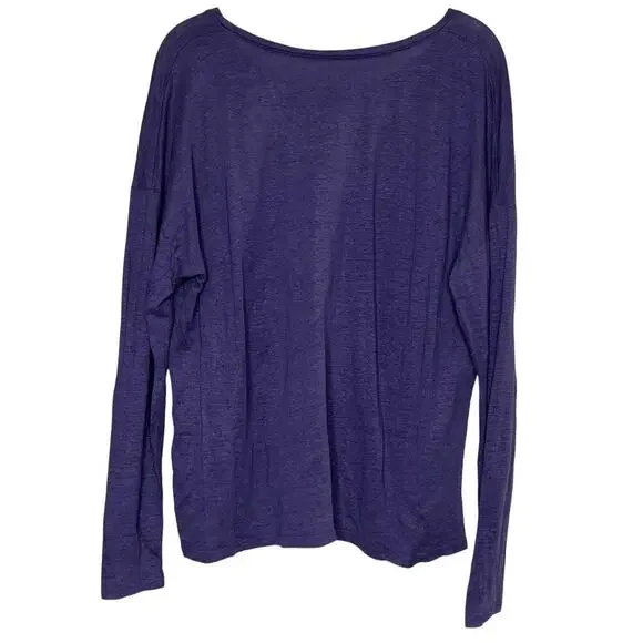 Eileen Fisher Purple 100% Linen Shirt Size S Long Sleeves - Picture 6 of 8